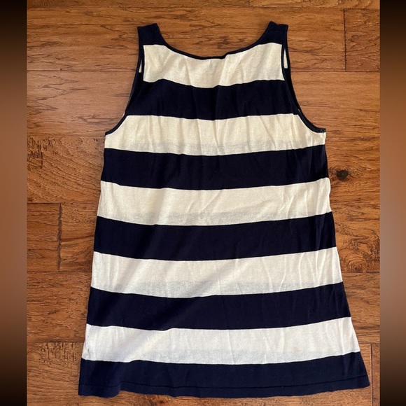 Forever 21 Blue and White Striped Thin Fabric Tank Top - Picture 2 of 7
